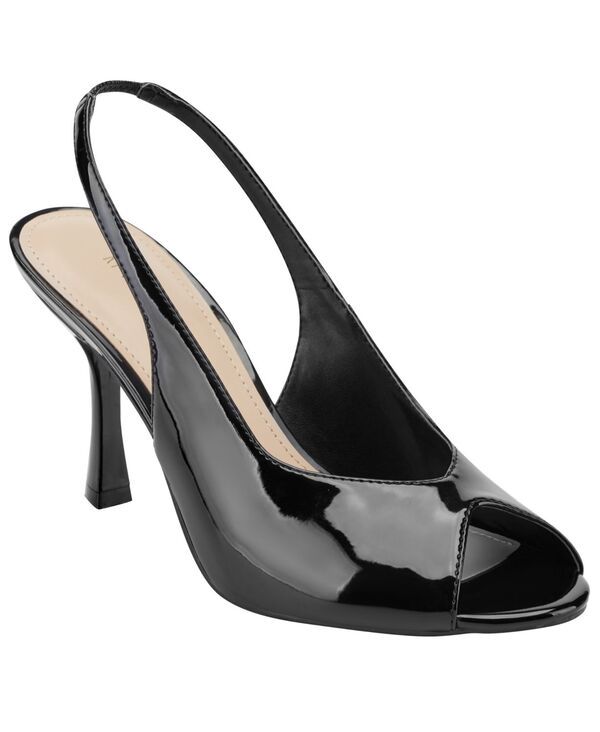 マークフィッシャー レディース シューズ サンダル Marc Fisher Womens Vasi Peep Toe Dressandals Black Patent ブラック