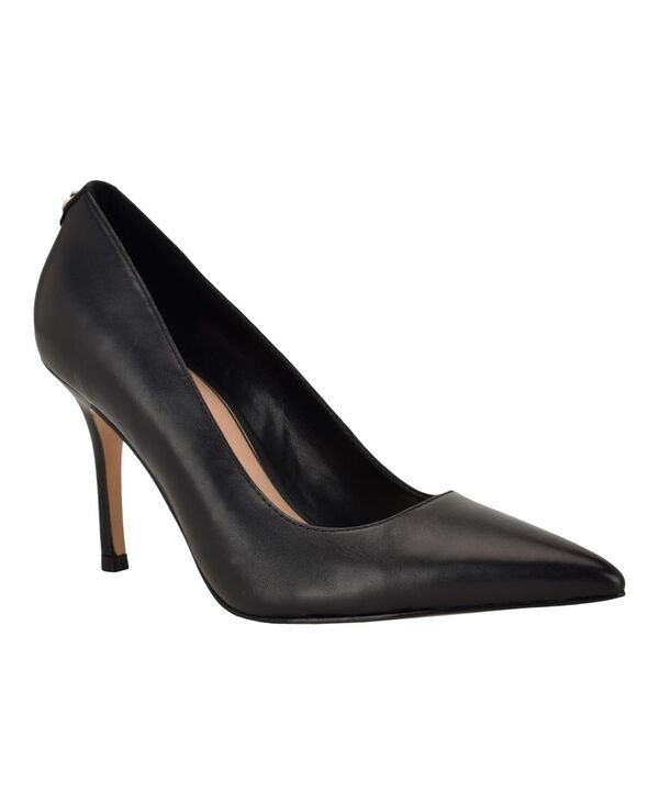 ゲス レディース シューズ パンプス ヒール GUESS Womens Prindy Square Topline Pointed Toe Fashion Heel Black Leather ブラッ
