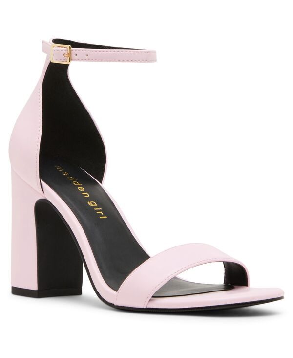 マッデンガール レディース シューズ サンダル ヒール Madden Girl Womensasha TwoPiece BlockHeel Dressandals Pretty Pink ピンク
