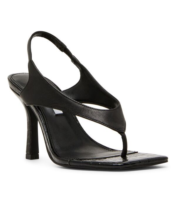 スティーブ マデン レディース シューズ サンダル ヒール Steve Madden Womens Improv Thong HighHeel Dressandals Black Lizard ブラッ
