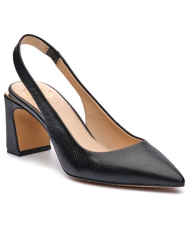 ヴィンスカムート レディース シューズ パンプス Vince Camuto Womens Hamden Slingback Pumps Black Leather ブラック