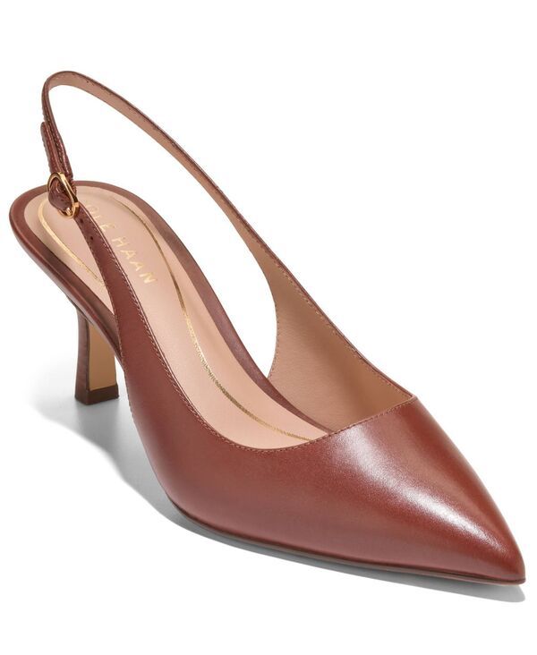 コールハーン レディース シューズ パンプス Cole Haan Womens Hansell Slingback Pumps Dark Cuoio Leather