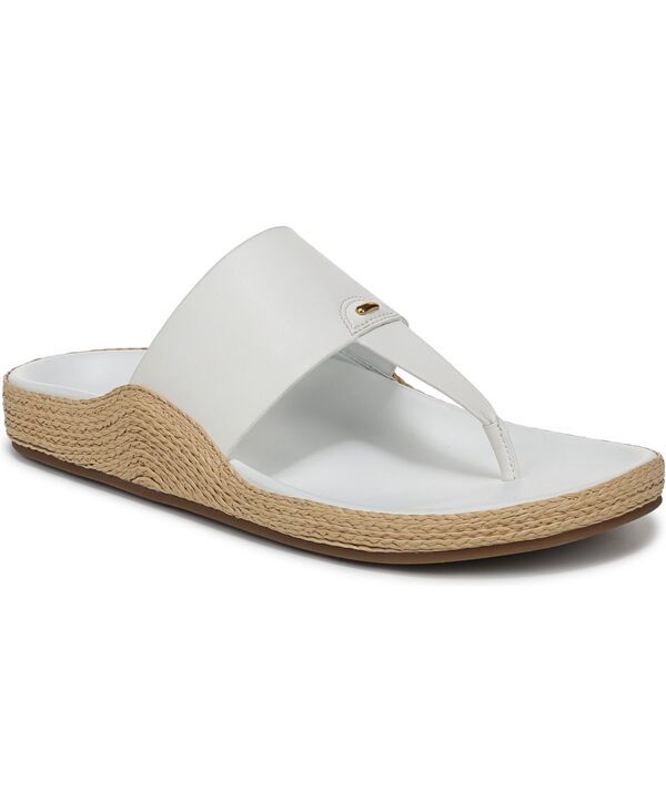 フランコサルト レディース シューズ サンダル Franco Sarto Womens Bernice Open Toe Thong Sandals White Faux Leather ホワイト