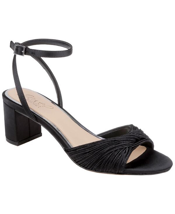 ジュウェルダグレイミシュカ レディース シューズ サンダル Jewel Badgley Mischka Womens Pretty Round Toe Dressandals Black Satin