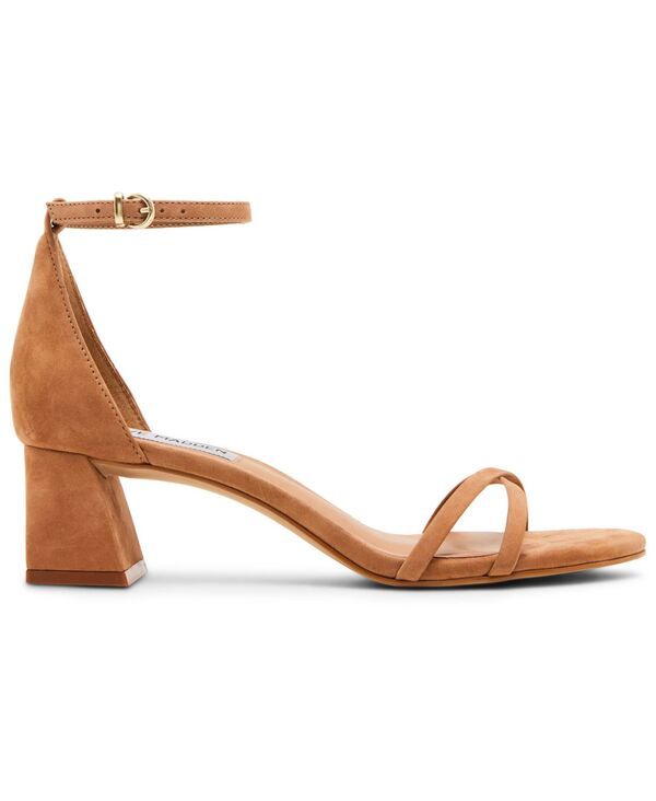 スティーブ マデン レディース シューズ サンダル ヒール Steve Madden Womens Rae Strappy BlockHeel Sandals Tanubuck タン