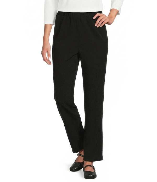 アリソン デイリー レディース ボトムス カジュアルパンツ ストレート Allison Daley City Stretch Straight Leg PullOn Pants Black ブラック
