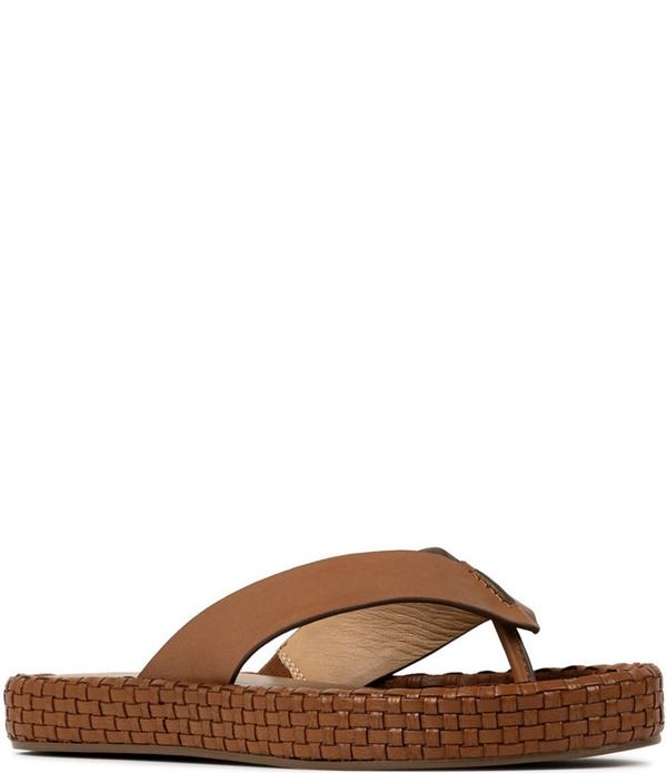 ドナルドプリネール レディース シューズ サンダル プラットフォーム レザー Donald Pliner Dasara Leather Woven Platform Thong Sandals Tob
