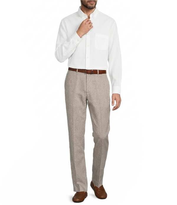 ラウンドトゥリーアンドヨーク メンズ ボトムス カジュアルパンツ リネン Roundtree Yorke Classic Fit Flat Front Solid Linen Dress Pants ラウンドトゥリーアンドヨーク メンズ ボトムス カジュアルパンツ リネン Roundtree Yorke Classic Fit Flat Front Solid Linen Dress Pants