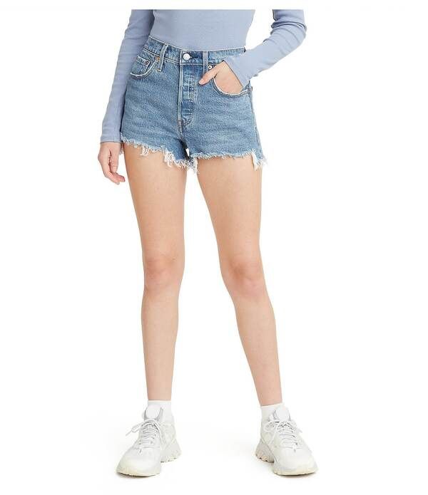 リーバイス レディース ボトムス ハーフパンツ・ショーツ ショートパンツ デニム LevisR 501R Original High Rise Frayed Hem Denim Shorts Jazz