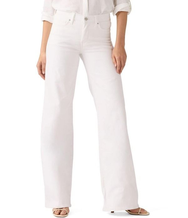 リーバイス レディース ボトムス デニムパンツ ワイドレッグ ジーンズ LevisR 318 Shaping Mid Rise Wide Leg Jeansoft Clean White ホワイト