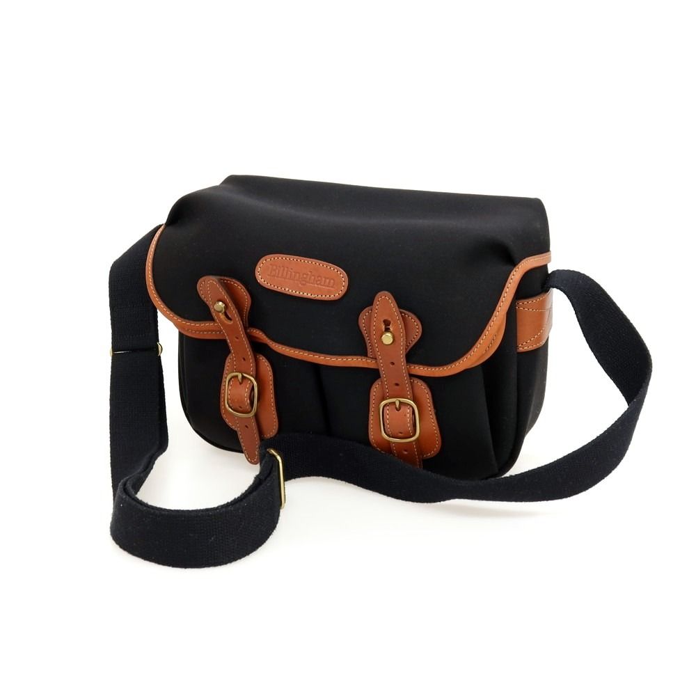 【中古】ビリンガム Billingham キャンバス レザー ショルダーバッグ カメラバッグ ブラックxブラウン【WxH22xD9】【メンズ】