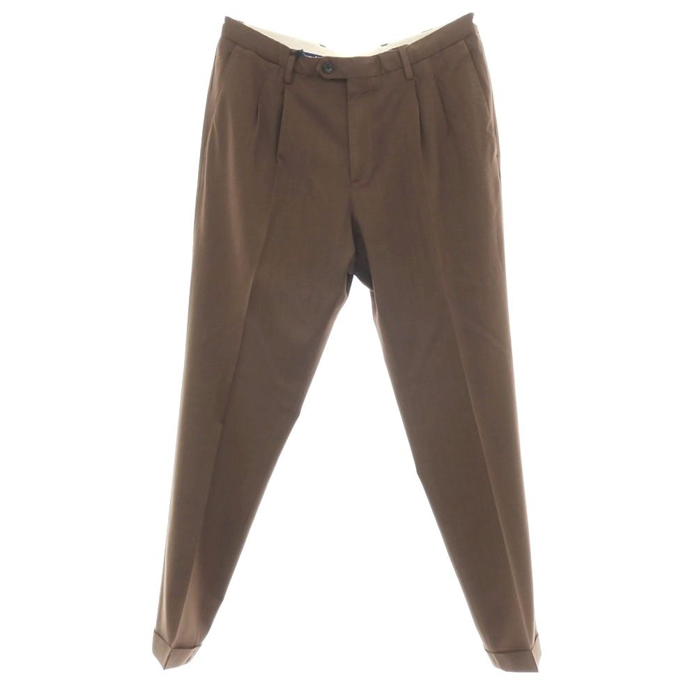 【新品】ドルモア DRUMOHR ウール ドレススラックスパンツ ブラウン【サイズ48】【メンズ】