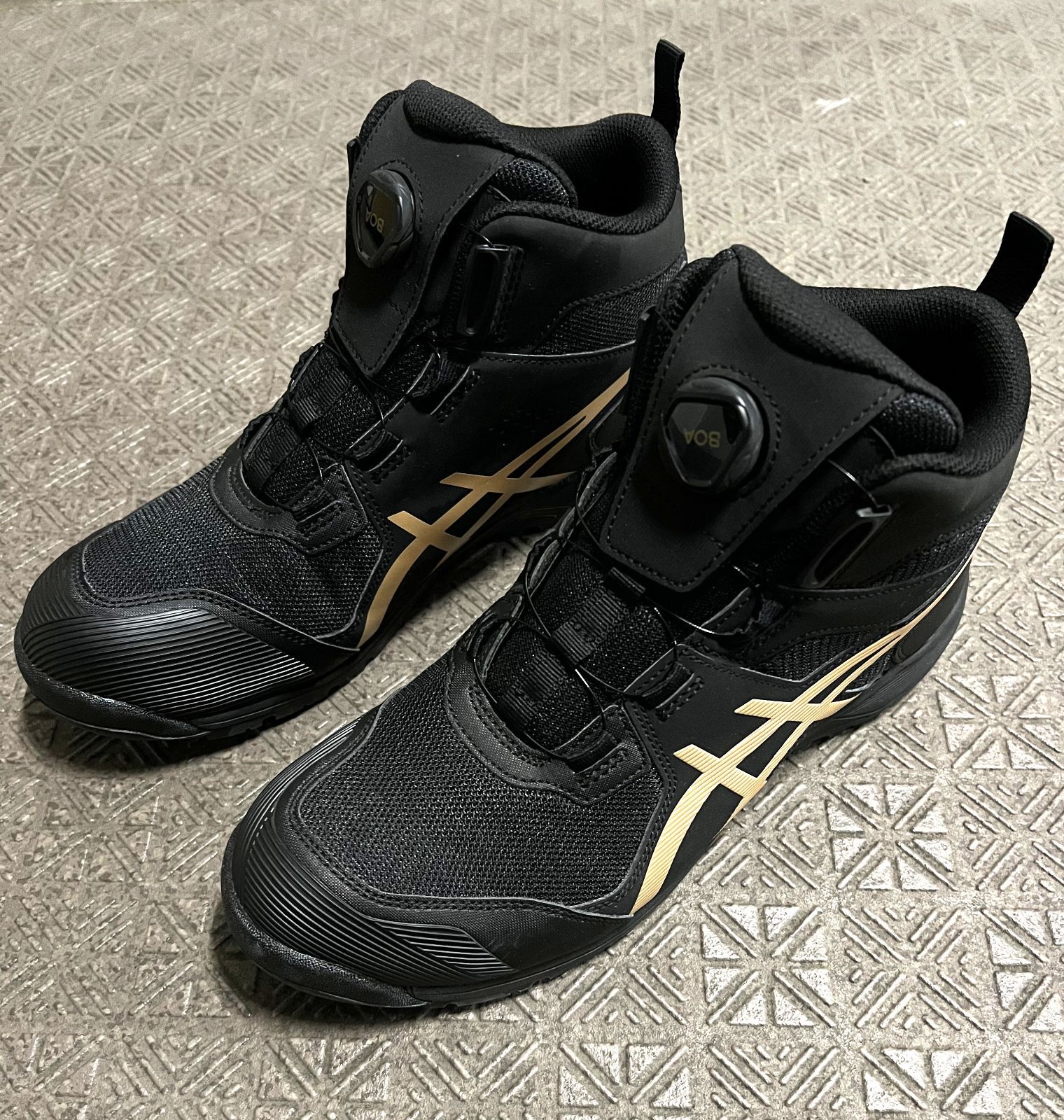 ニ*ク様 限定色 ASICS CP214 TS BOA ブラック/ゴールド ニ*ク様