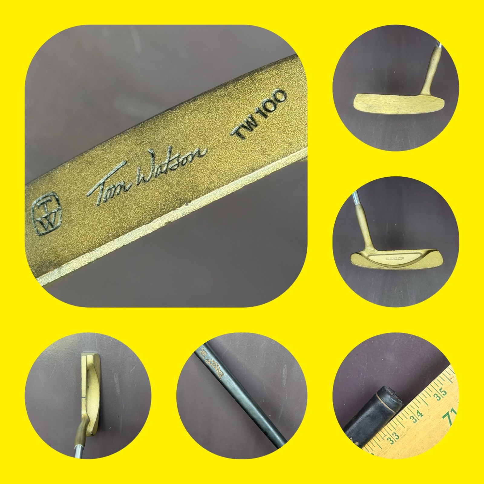 ★3N-14-06-P190★34インチ★パター★送料込み★名器★DUNLOP★TOM WATSON★シグニチャーモデル★構えやすくてストロークしやすいパター★