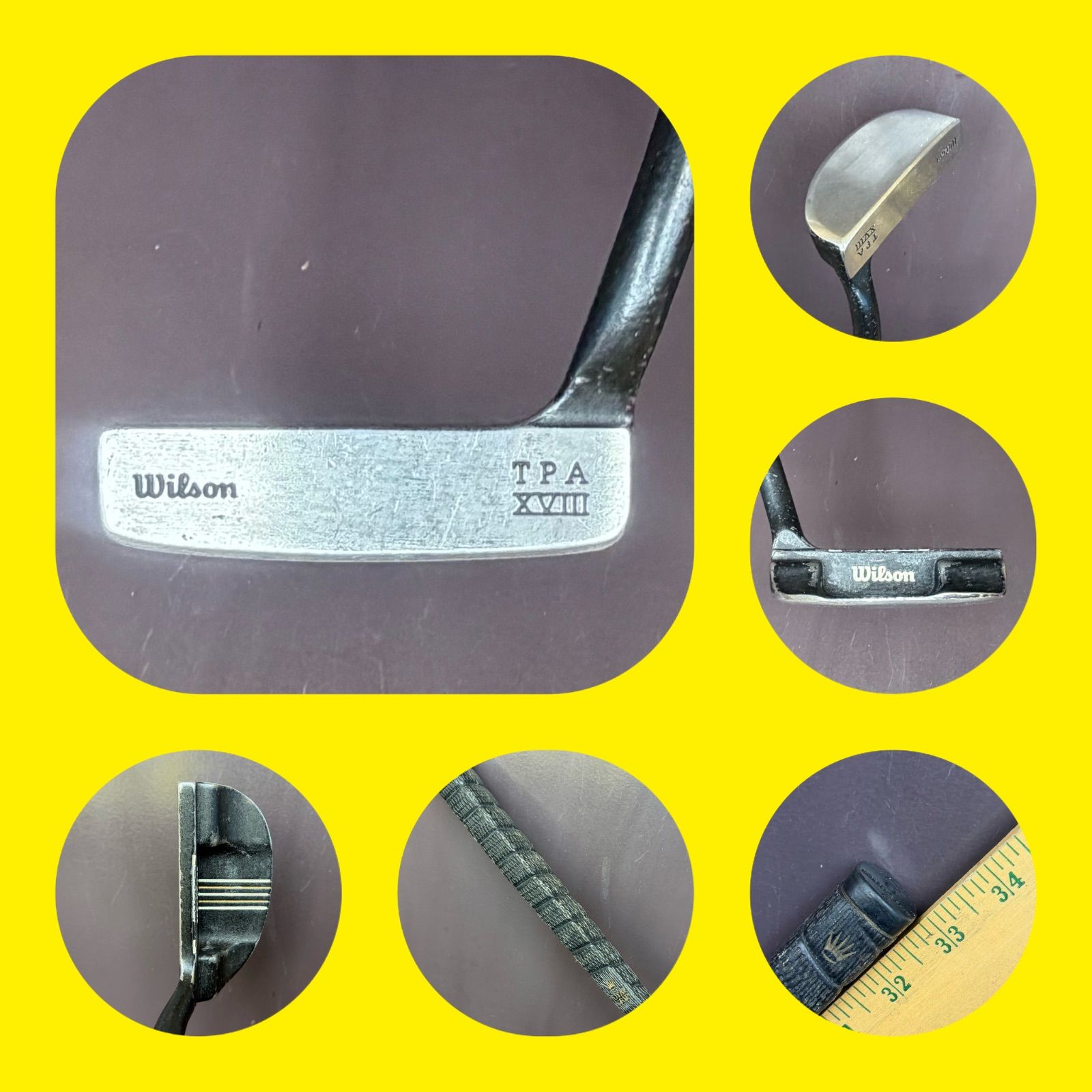 ★3N-14-06-P210★33インチ★パター★送料込み★名器★Wilson★TPA ⅩⅧ★構えやすくてストロークしやすいパター★