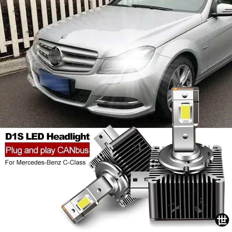 メルセデスベンツ Cクラス W204 2007-2014 用 HID変換ランプ CANBUS対応 車用LEDヘッドライト D1S D1R 32000LM バルブキット 2個セット