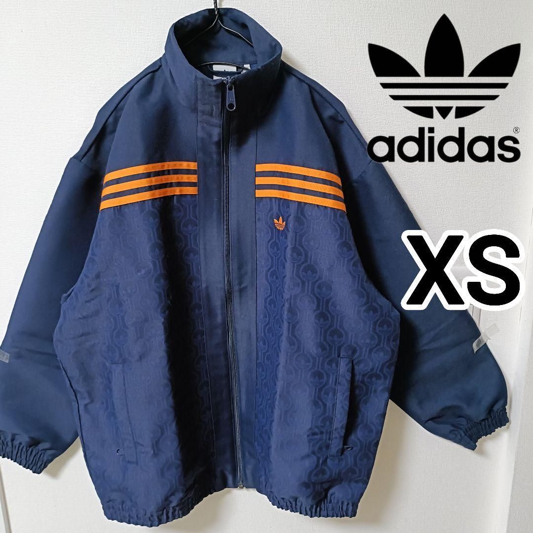 アディダス 紺青70s オーバーサイズ トラックジャケット ブルゾン 男性XS