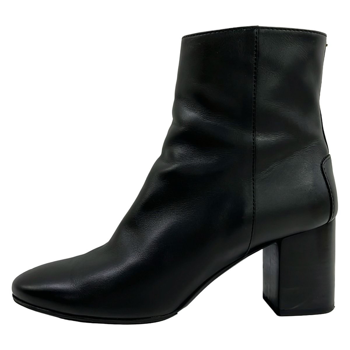 TOD'S(トッズ) ショートブーツ 37 1/2 レディース - XXW32L0IN80TFSB999 黒 T タイムレス/アウトソール張替済 レザー