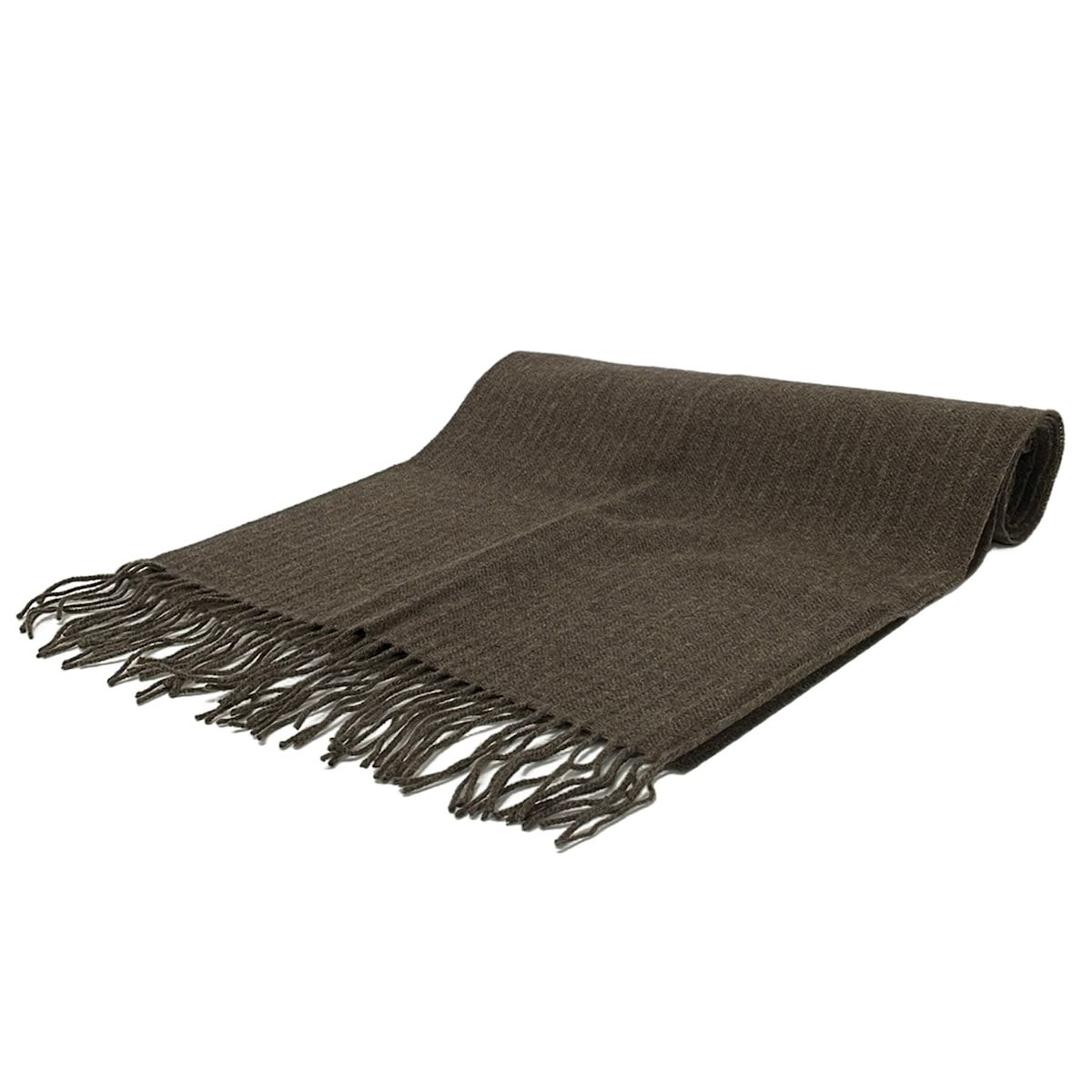 ZEGNA/Ermenegildo Zegna(ゼニア/エルメネジルド ゼニア) マフラー美品 - ダークブラウン ウール、カシミヤ