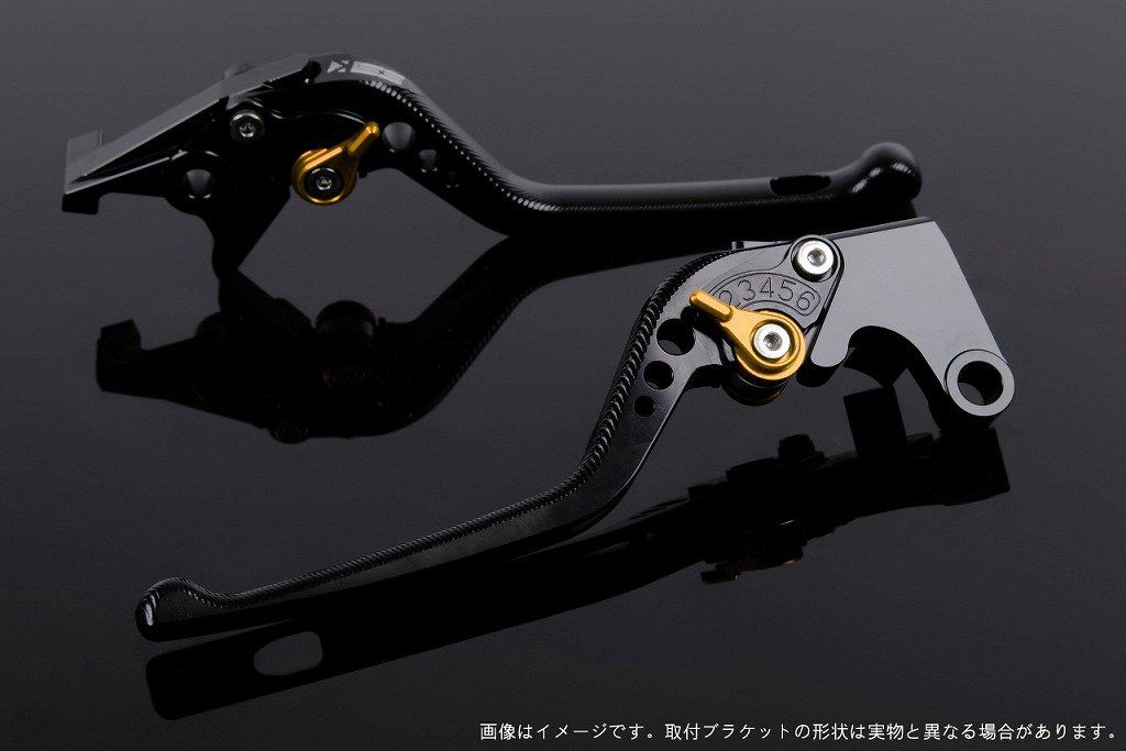 新品 3Dアジャストレバー クラッチ&ブレーキセット レバー色:ブラック アジャスト色:ゴールド (FZ1フェザー 06-13)/(FZ6フェザー 04-10)/(FZ6R 09-11)/(XJ6ディバージョン 09-14)/(MT-07 14)/(MT-09