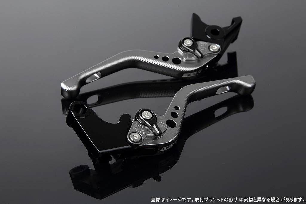 新品 SSK スピードラ アジャストレバーセット 3Dショート レバー本体カラー:マットチタン アジャスターカラー:マットブラック SUZUKI GSX-S125/GSX-R125 2017-2019