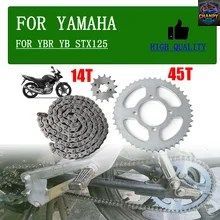 ヤマハ YBR 125 YB 125 YBR125 YB125 YB125Z YBR125G STX125 オートバイ用チェーンアセンブリ ラージスプロケット スモールスプロケットギ