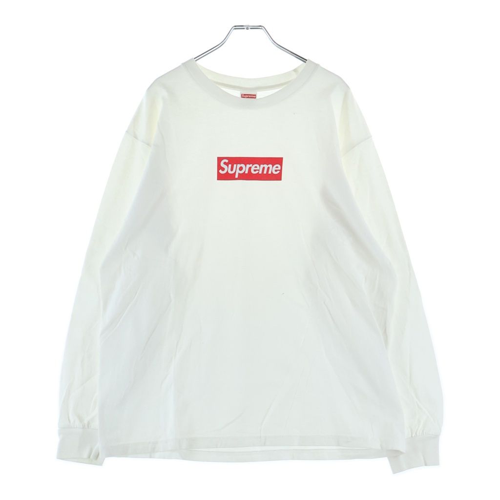 SUPREME (シュプリーム) 20AW Box Logo L/S Tee ボックスロゴプリント クルーネック長袖Tシャツ カットソー ホワイト