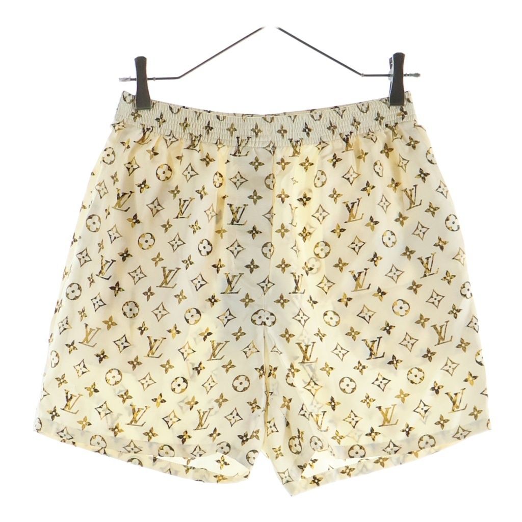 LOUIS VUITTON (ルイヴィトン) 23SS Monogram Silk shorts モノグラム シルク ショーツ アイボリー/イエロー RW231B 148 FOPO50