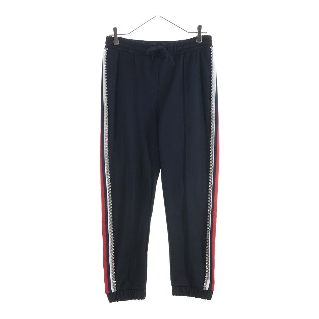 GUCCI (グッチ) Jogger Pants ラインストーン装飾 ジョガーパンツ ブラック 489720 X9F89