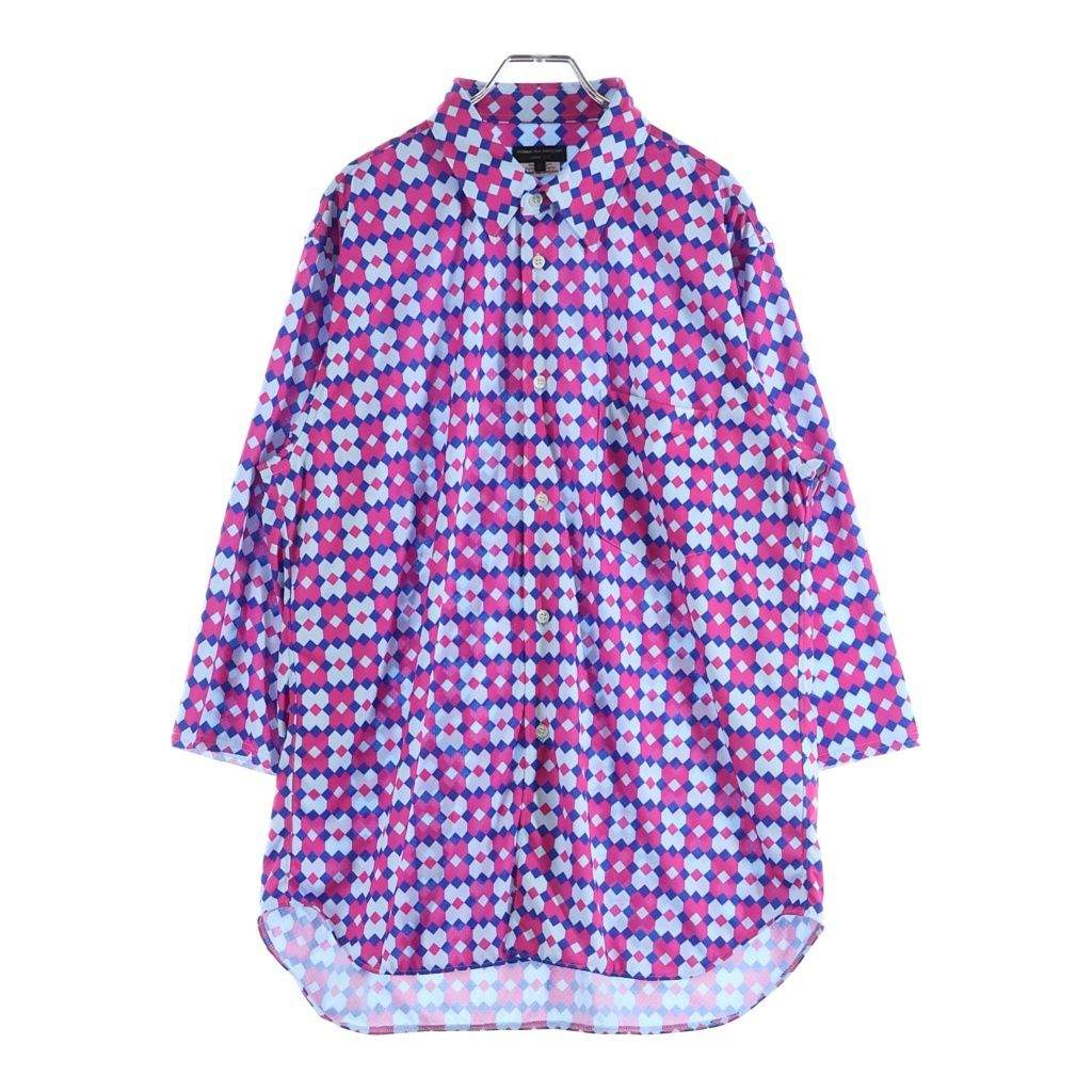 COMME des GARCONS (コムデギャルソン) 26SS HOMME PLUS オムプリュス 花柄長袖シャツ ピンク