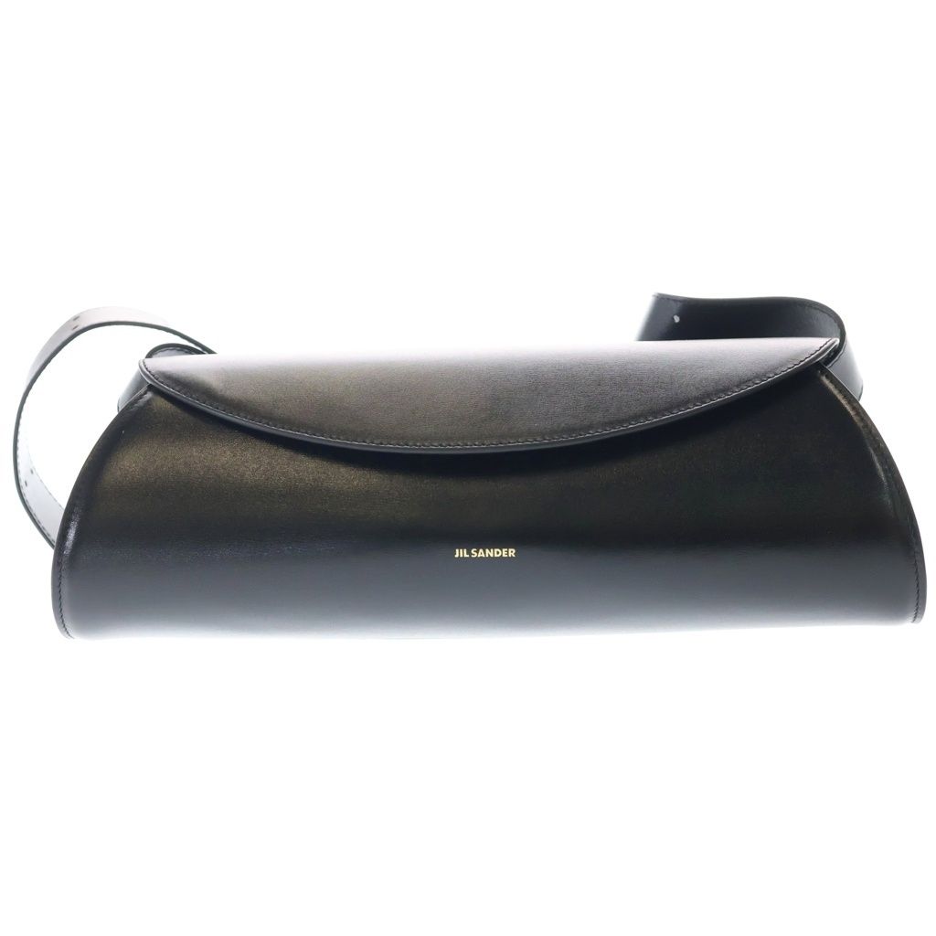 JIL SANDER NAVY (ジルサンダーネイビー) カンノーロ ショルダーバッグ ブラックレザー ゴールド金具