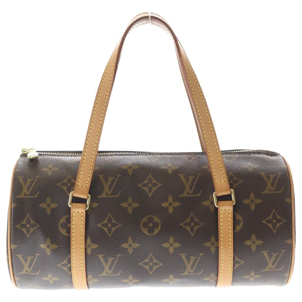 LOUIS VUITTON (ルイヴィトン) モノグラム パピヨン26 ハンドバッグ ブラウン レザー×PVC M51386 ゴールド金具