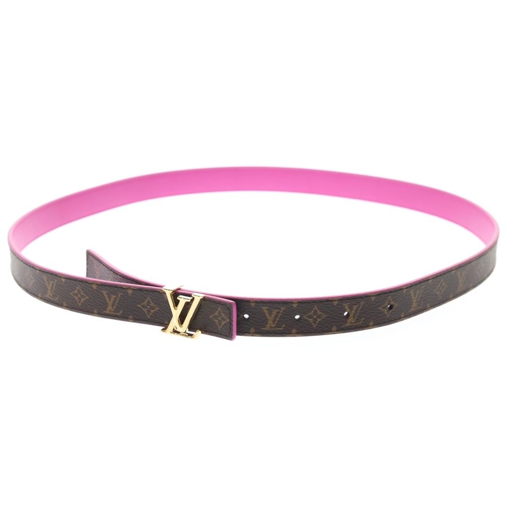 LOUIS VUITTON (ルイヴィトン) モノグラム サンチュール LVアイコニック20MMリバーシブル ベルト ブラウン×ピンク 80/32 M0703