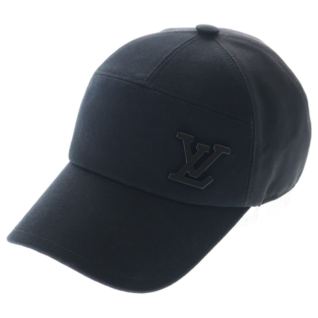 LOUIS VUITTON (ルイヴィトン) アエログラム ロゴキャップ ベースボールキャップ ブラック