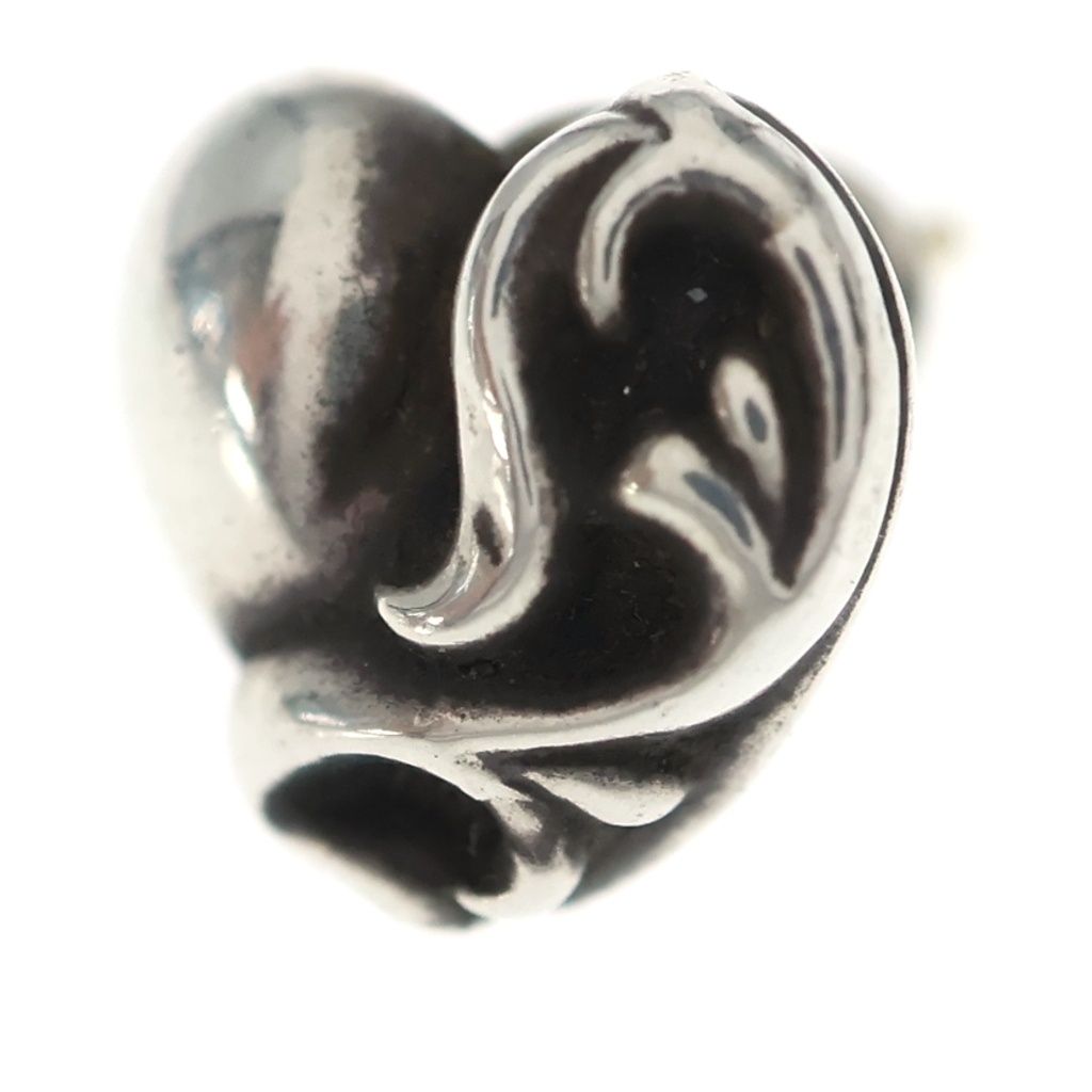 CHROME HEARTS (クロムハーツ) STUD HEART ハート スタッドピアス シルバー BCA112