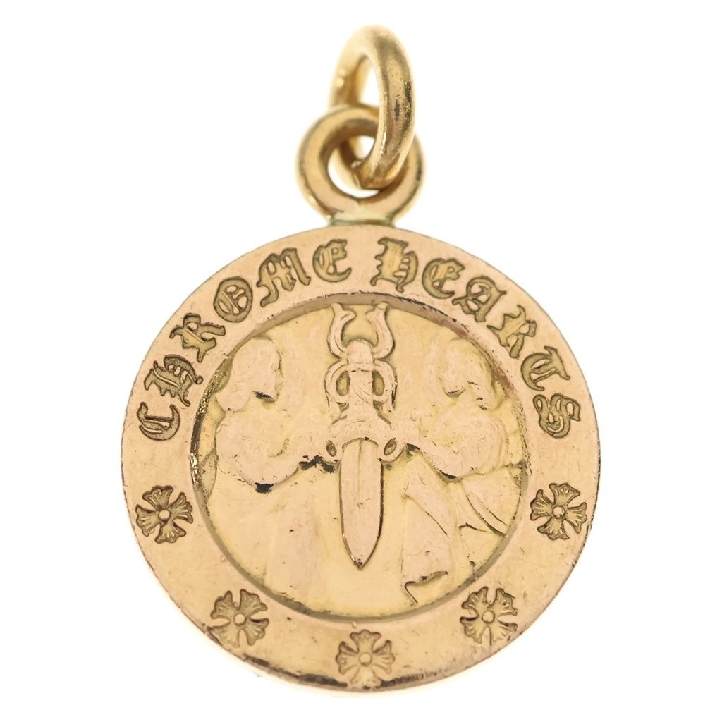 CHROME HEARTS (クロムハーツ) 22K ANGEL MEDAL 22K エンジェルメダル チャーム ネックレス トップ ゴールド