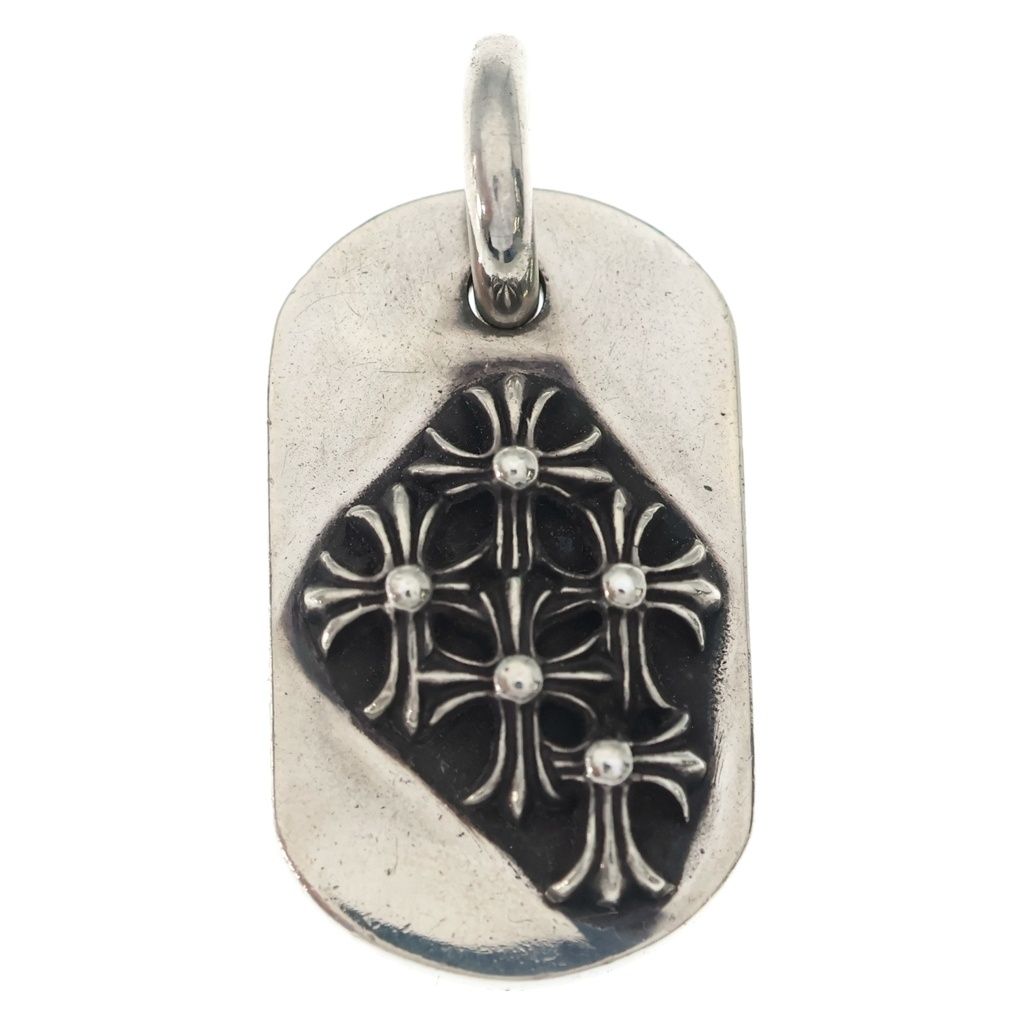 CHROME HEARTS (クロムハーツ) RAISED DOGTAG レイズドドッグタグ チャーム シルバーネックレストップ