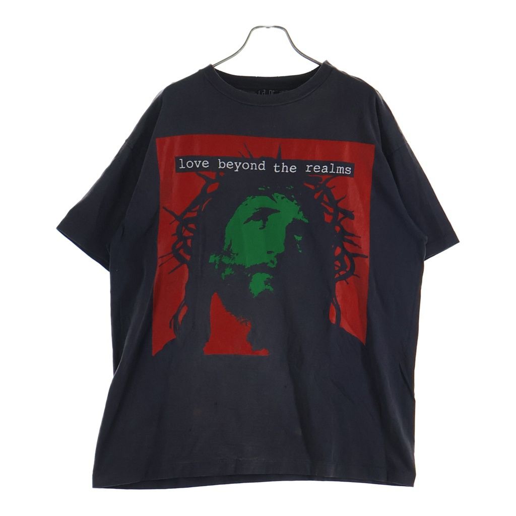 SAINT MICHAEL (セントマイケル) 24SS x Kosuke Kawamura Love Beyond S/S Tee コウスケカワムラ ラブビヨンド 両面プリント クルーネック 半袖Tシャツ グレー SM-YS8-0000-C23