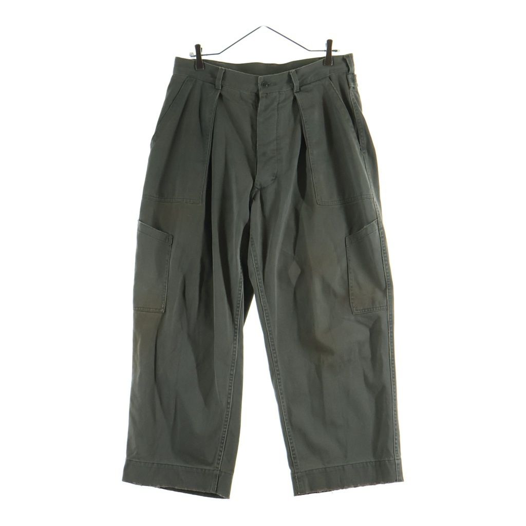 A.PRESSE (アプレッセ) 25SS Vintage USAF Hemmed Bottoms ヴィンテージ加工 コットン ミリタリーパンツ カーキ 25SAP-04-14T
