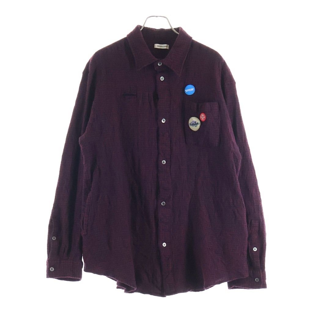 UNDERCOVER (アンダーカバー) 25AW チェック柄ウール長袖シャツ ボルドー UP2E4408 38,214円
