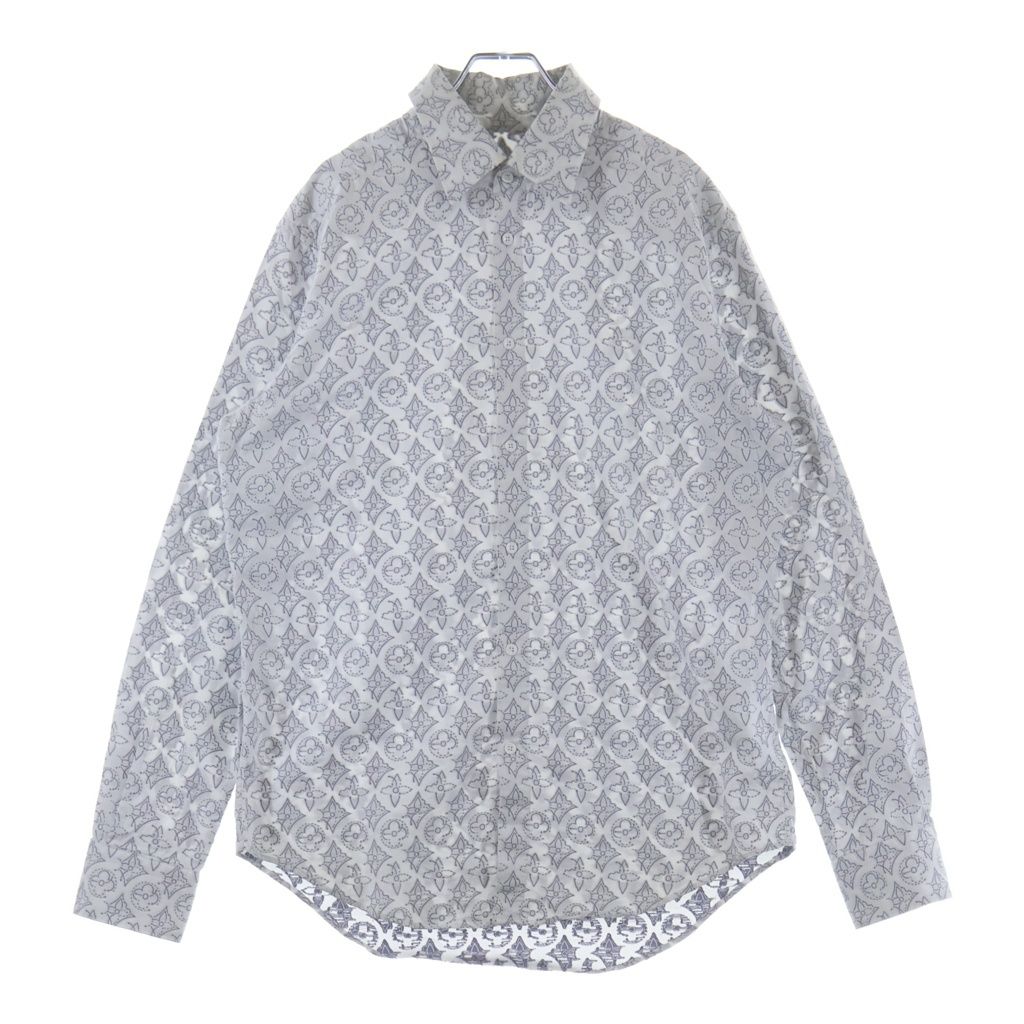 LOUIS VUITTON (ルイヴィトン) 21AW モノグラムフラワーパターン コットン長袖シャツ 総柄 ホワイト RM212Q EO4 HLS43W 26,952円