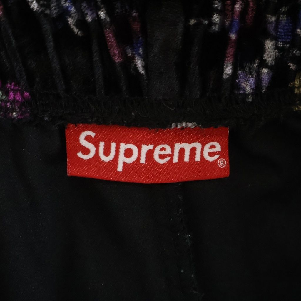 SUPREME (シュプリーム) 19AW Floral Velour Shorts アーチロゴ ベロア