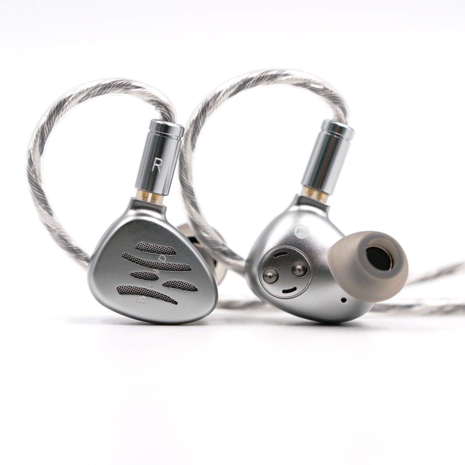 【国内正規品】BQEYZ コイル式骨伝導+ダイナミック ハイブリッドイヤホン Wind 銀 (4.4mm) イヤホンケース付き