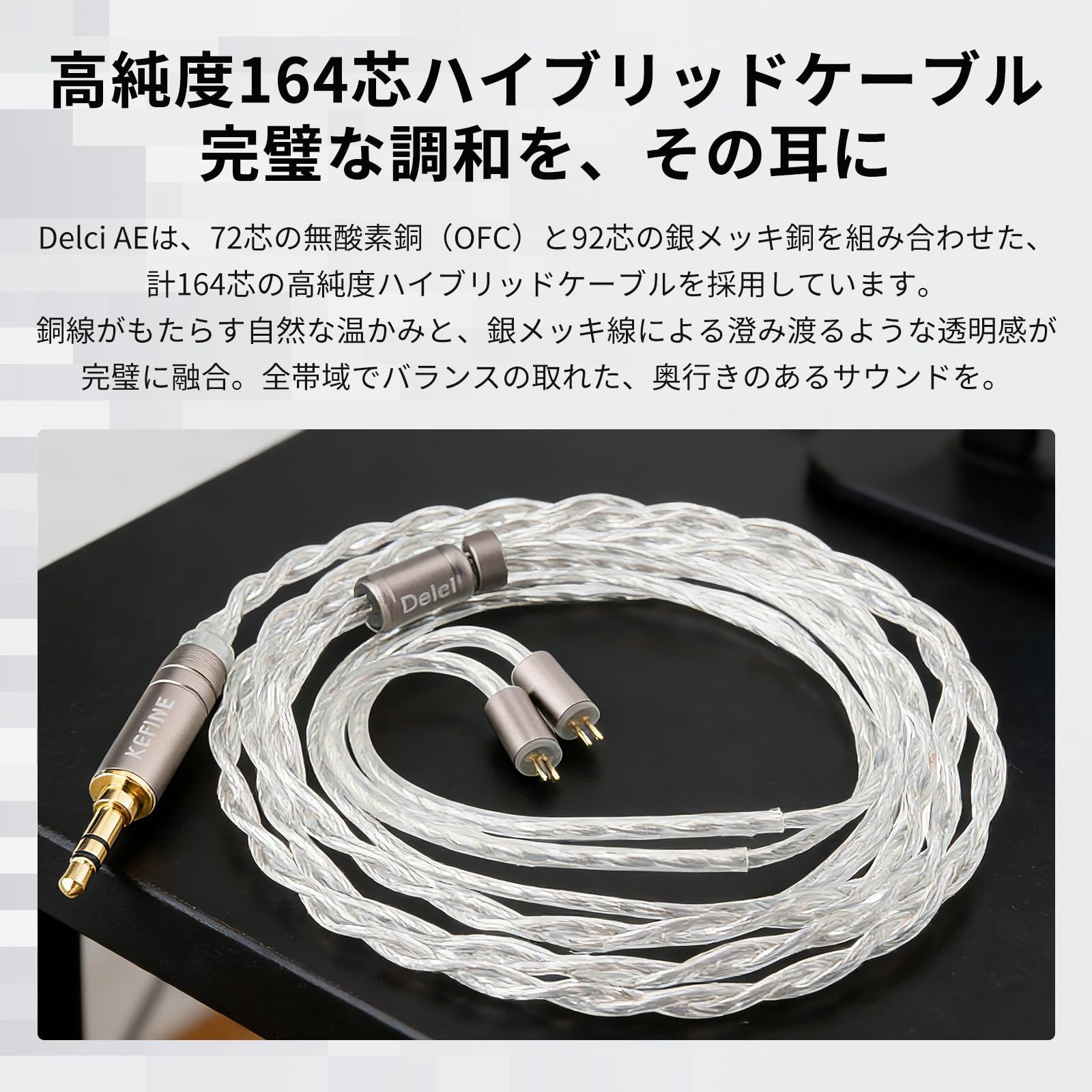 KEFINE Delci AE 有線イヤホン IEM 10mm DLC+PU複合振動板