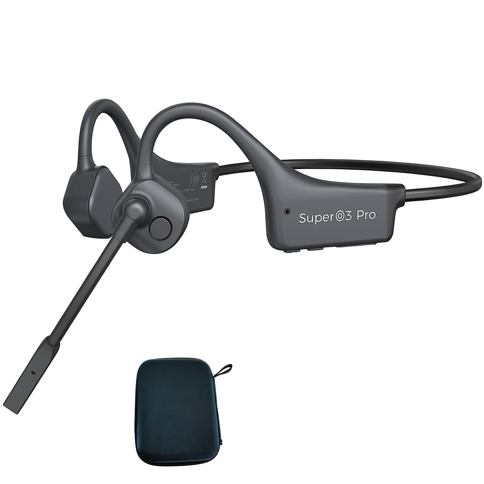 骨伝導イヤホン bluetooth マイク付き 骨伝導ヘットセット 通話専用 クリアな通話体験 最強ノイズキャンセリングマイク こつでんどう ヘッドセット 耳を塞がない こつでんどう ヘッドホン 急速充電 運転中の通話可能 リモートワーク/テレワーク/在宅勤務
