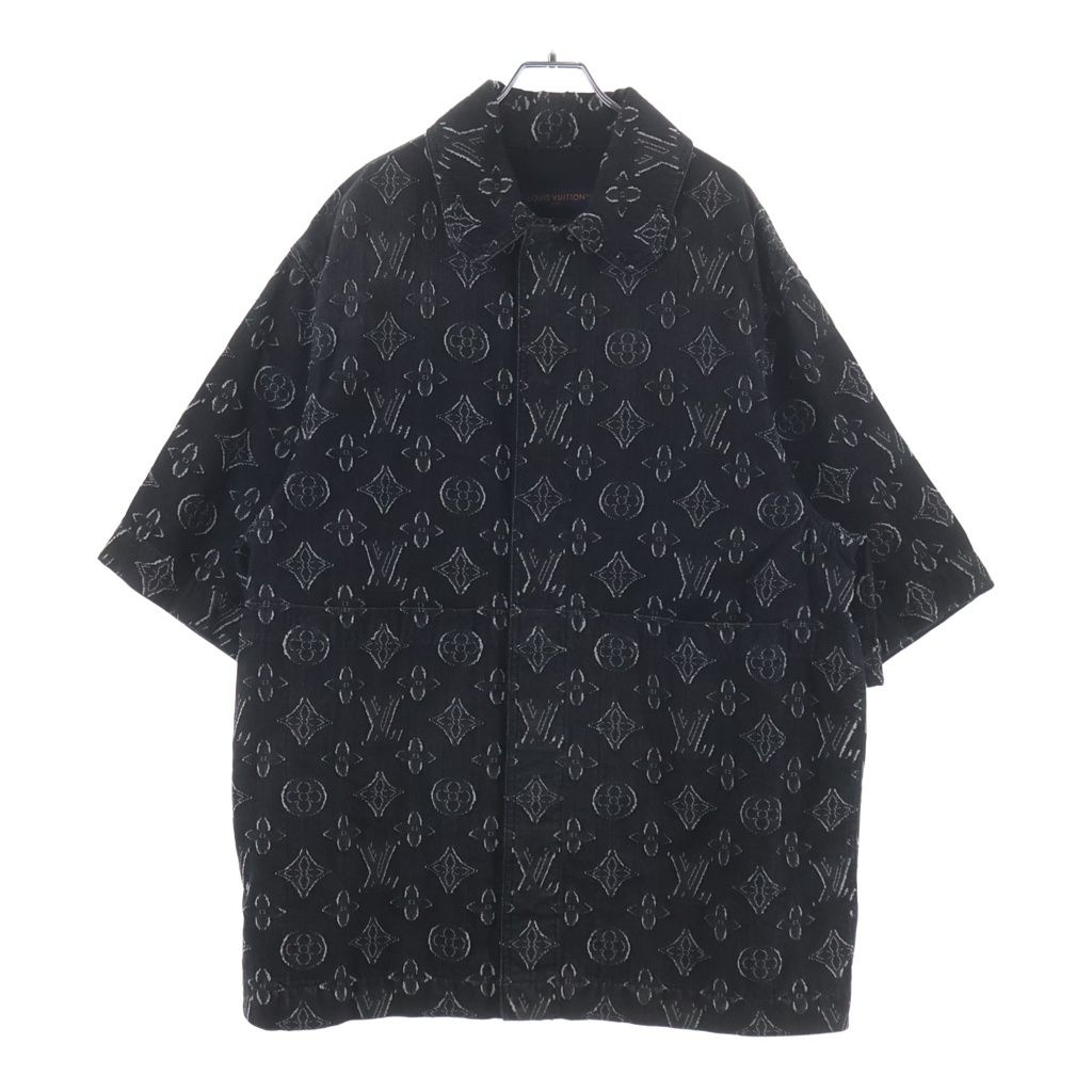 LOUIS VUITTON (ルイヴィトン) 23SS MONOGRAM CHAMBRAY SS SHHIRT RM232 ARS HPS73W モノグラム シャンブレー 半袖シャツ ブラック