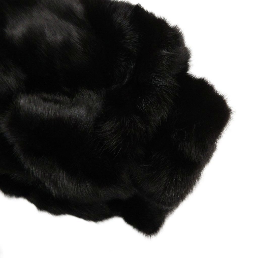 美品　サガロイヤル　サガミンク　ポンチョ　黒　ミンクファー　裏地総柄 サガミンク SAGA MINK ROYAL 金サガ ミンクファーコート 毛皮 ロング