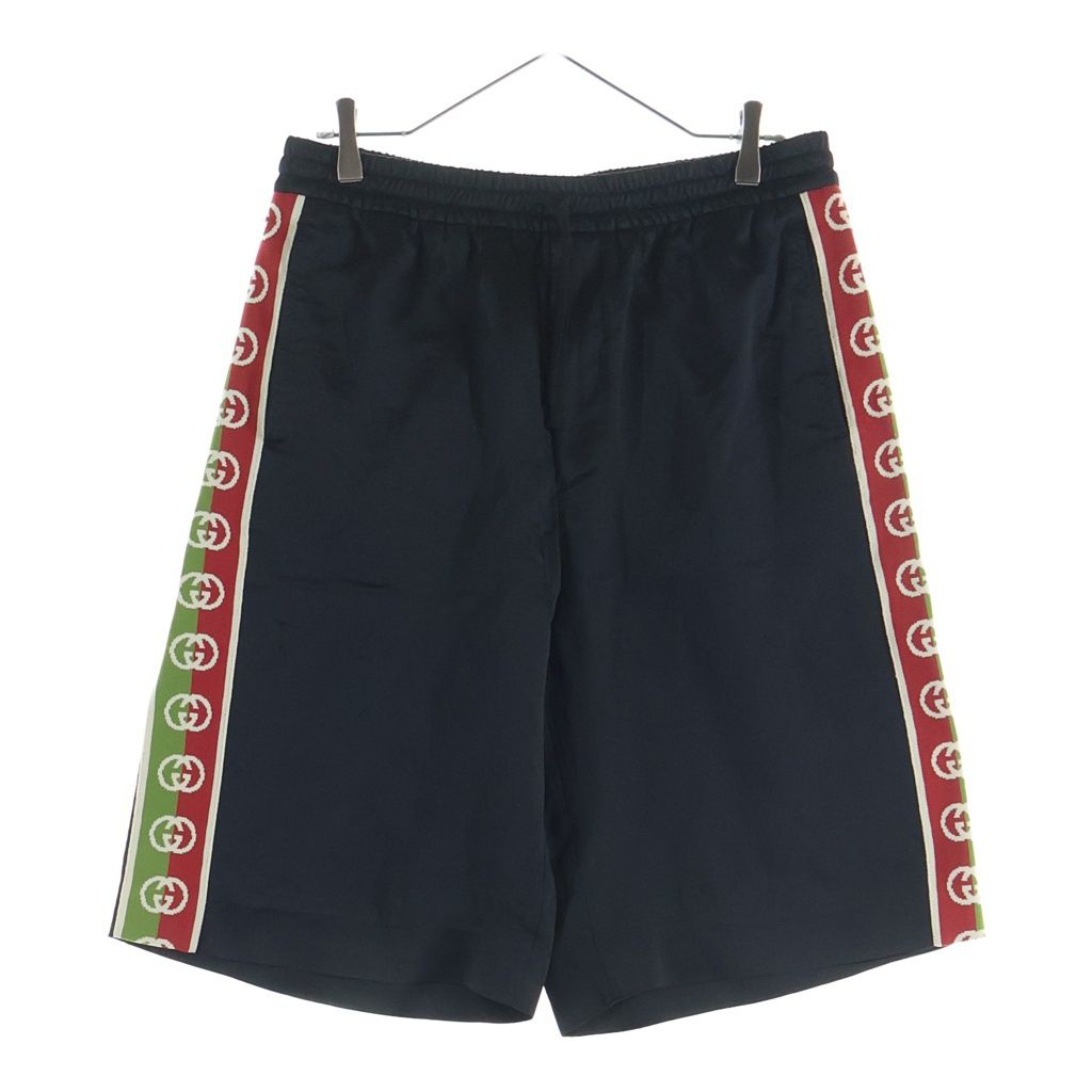 GUCCI (グッチ) Taped Logo テープロゴ ショートパンツ ハーフパンツ ショーツ ブラック #48 625893