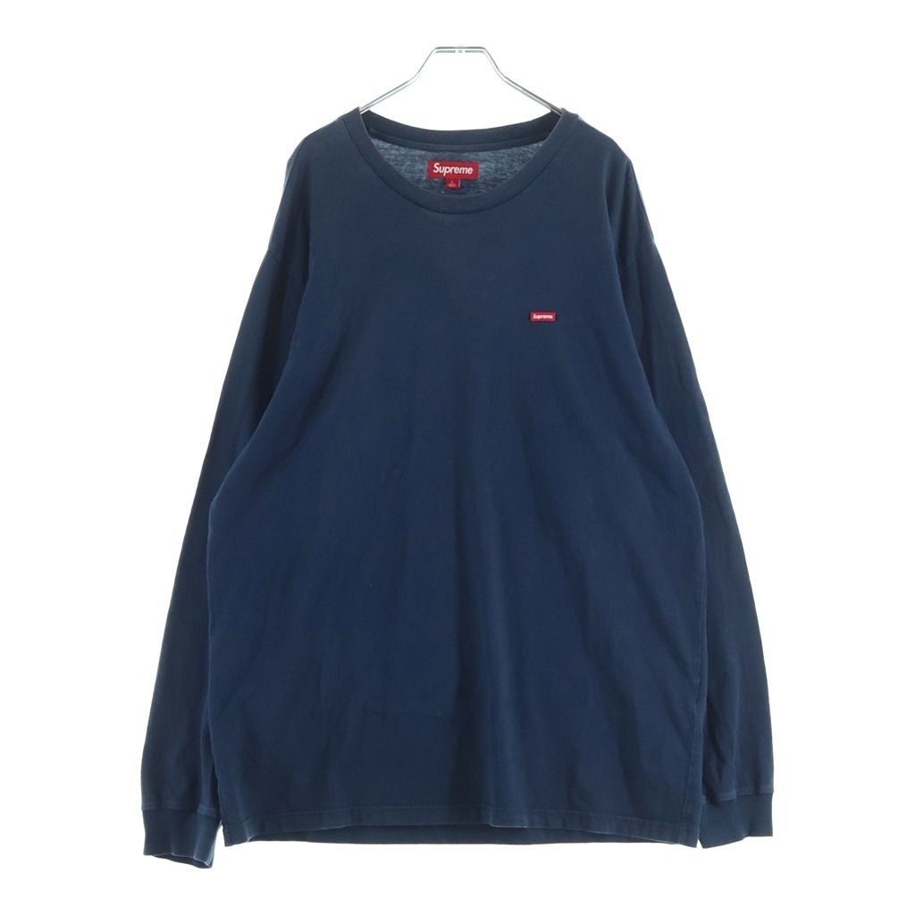 SUPREME (シュプリーム) 24SS Small Box Logo L/S Tee スモールボックスロゴ 長袖Tシャツ ロンT ネイビー