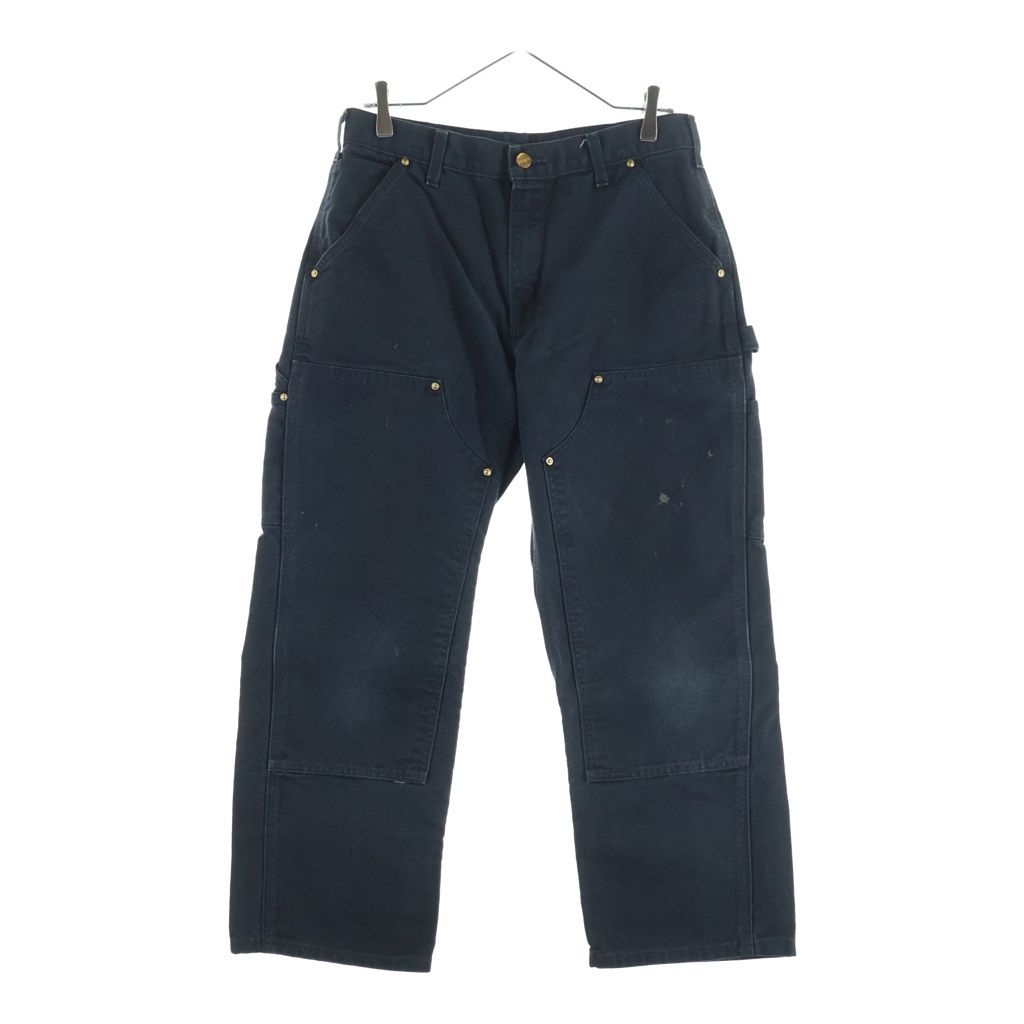 CARHARTT (カーハート) DOUBLE FRONT WORK DUNGAREE ダック地 ダブルニー ワークペインターパンツ ブラック B01-M
